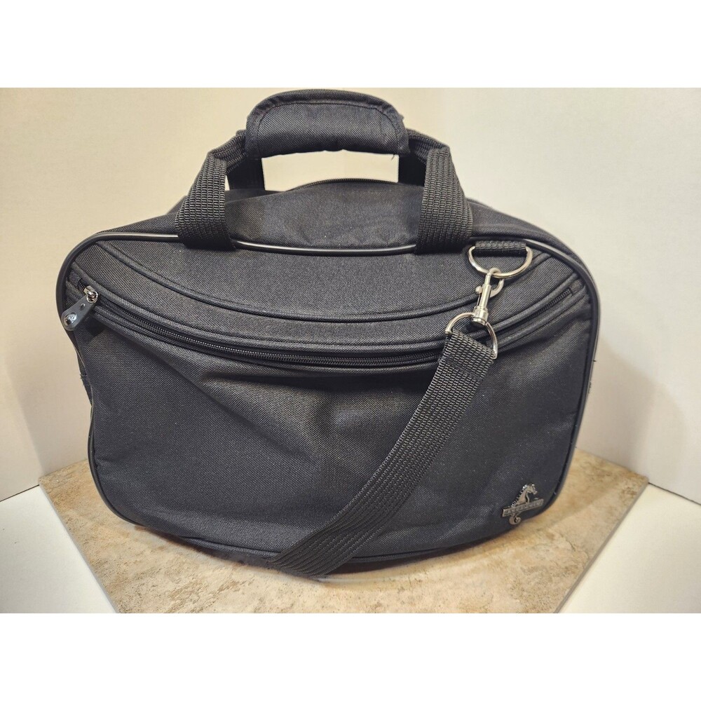 Atlantic Carry on Travel Bag Black Trolley Sleeve Adjustable Straps